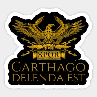 Ancient Classical Roman History Carthago Delenda Est Latin Quote Sticker